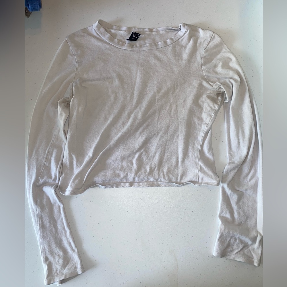 White Windsor Cropped Longsleeve
